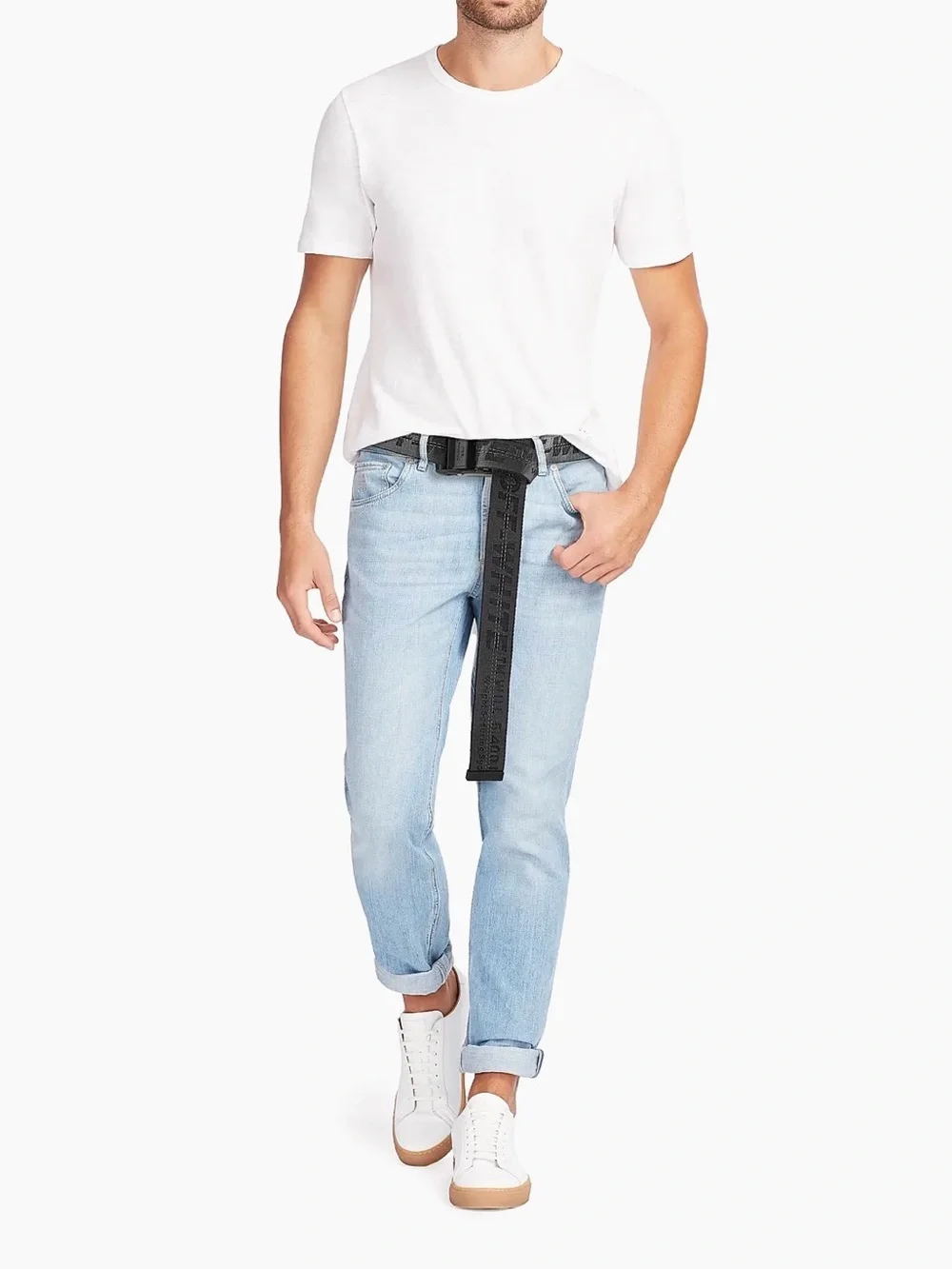 Off-White Classic Industrial Belt Black Webbing Belt with Matte Buckle